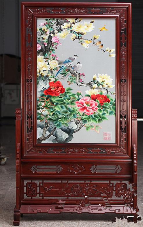 湘绣屏风让家更有文化韵味